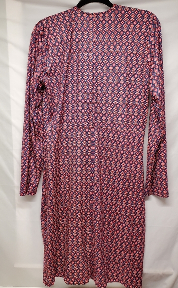 NEW Le Vonfort Women's Wrap V Neck Geometric Dress - Picture 3 of 4